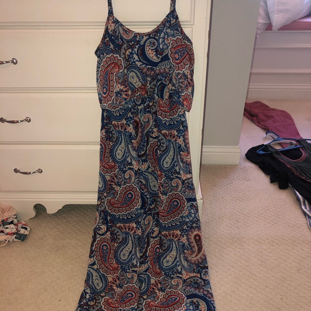 Paisley maxi dress size medium